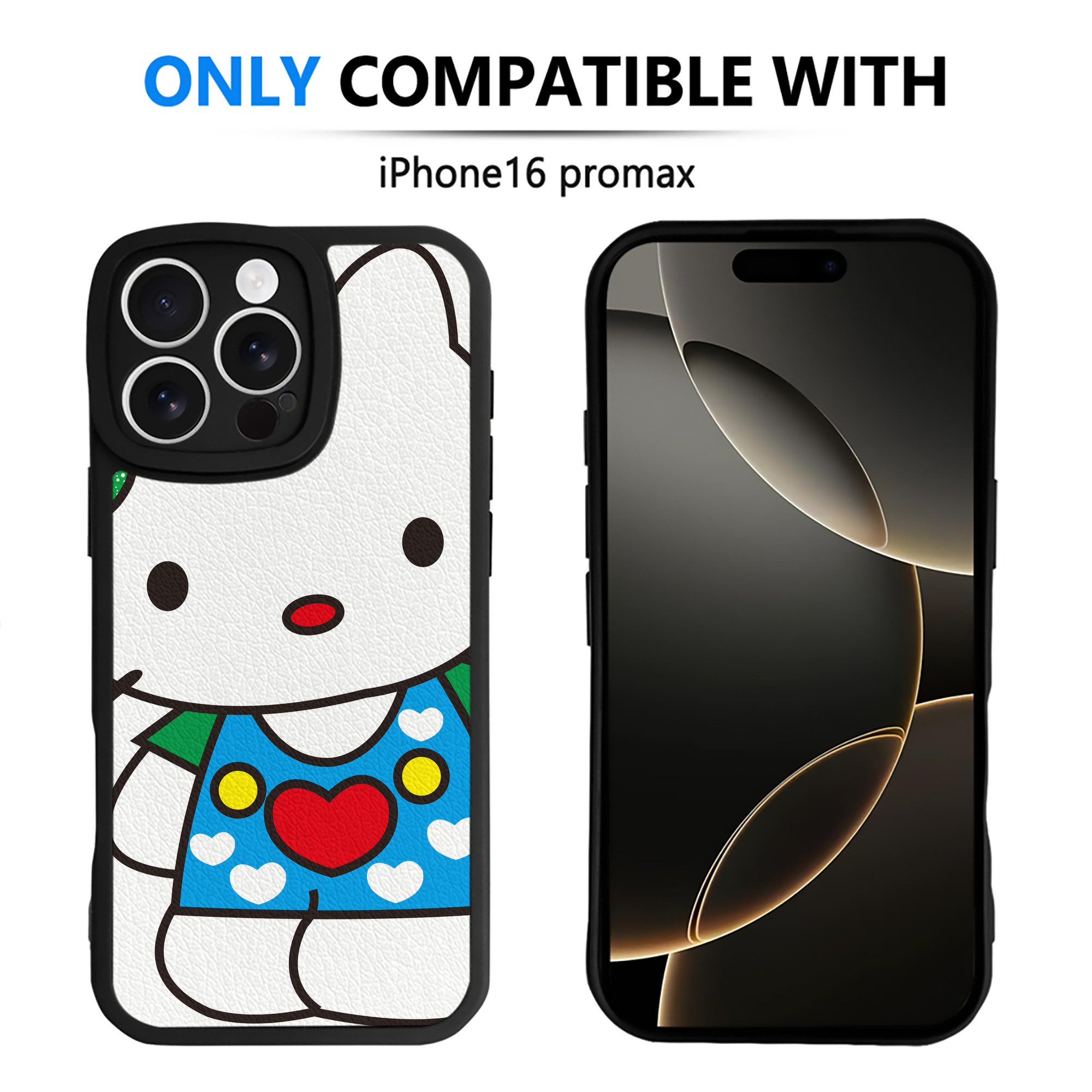 （画像用） Hello Kitty ハローキティ 【iPhone 16シリーズ対応】シリコンスマホケース（レザー調） 材質：シリコン